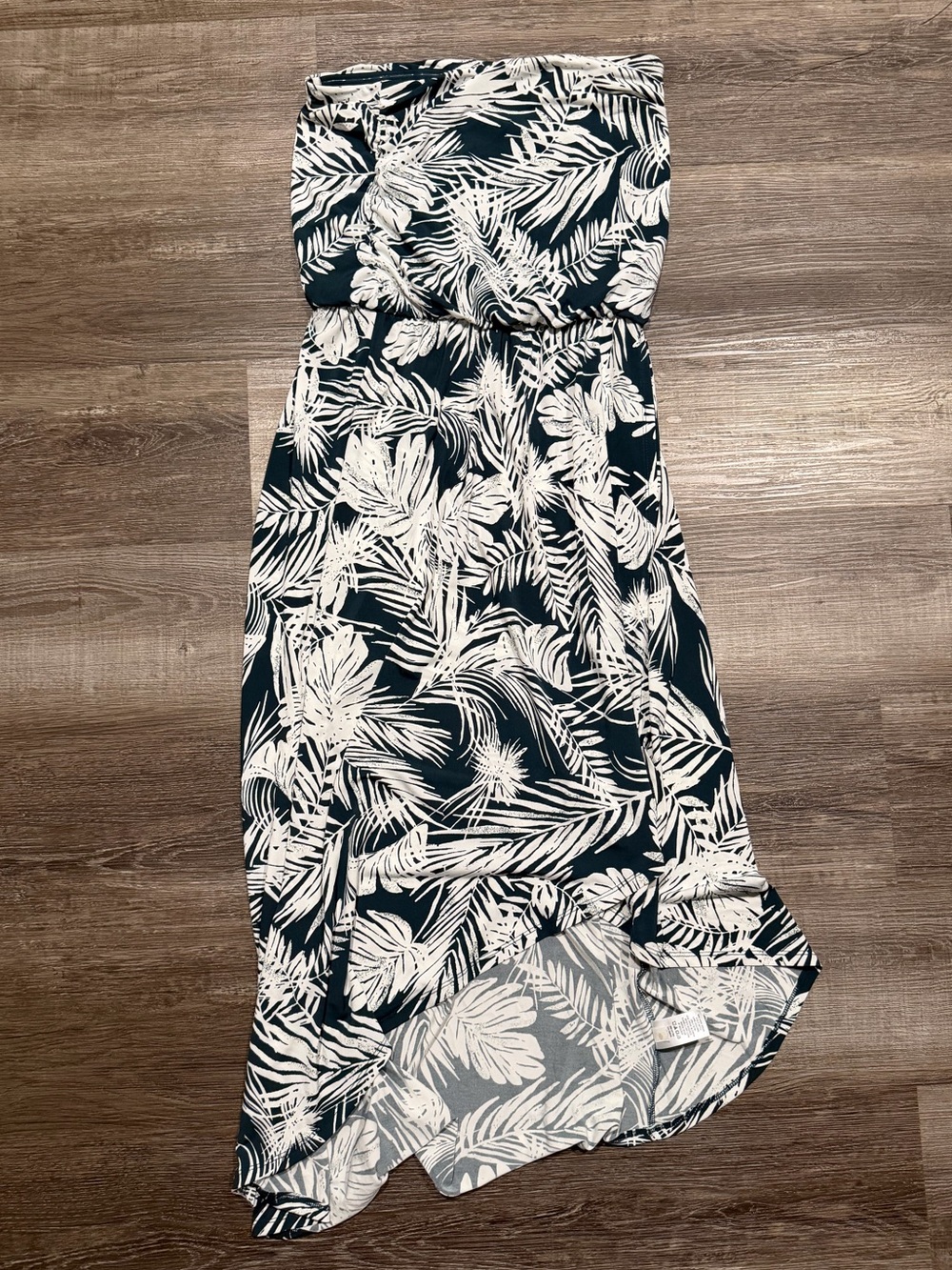 Maurices Tropical Print Strapless Maxi Dress